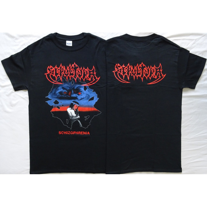 Sepultura Schizophrenia Old Skull 1987 Official Merchandise T-Shirt Thrash Death Metal 