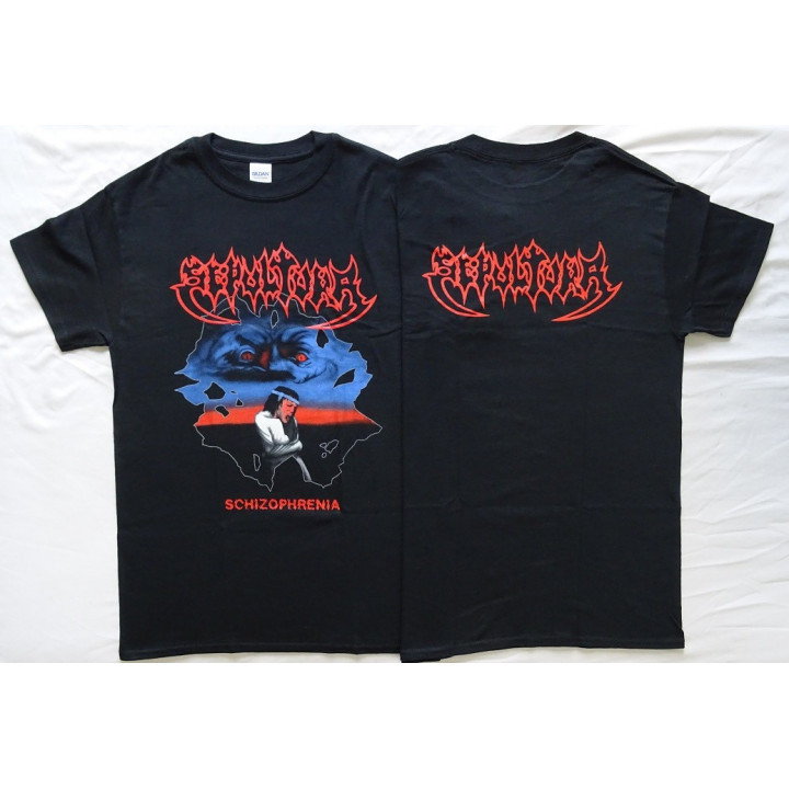 Sepultura Schizophrenia Old Skull 1987 Official Merchandise T-Shirt Thrash Death Metal 