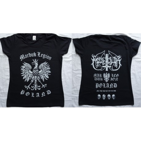 Marduk Legion Poland Official T-Shirt Girly Women Black Fucking Metal