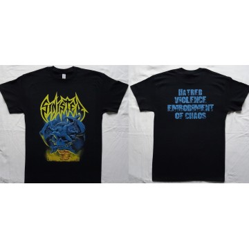 Sinister Hate Hatred Violence Embodiment Of Chaos Official T-Shirt Death Fucking Metal 