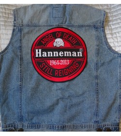 Slayer Angel of Death Jeff Hanneman 1964 - 2013 Still Reigning Big Embroidered Red Black Skull BackPatch Handmade Limited !