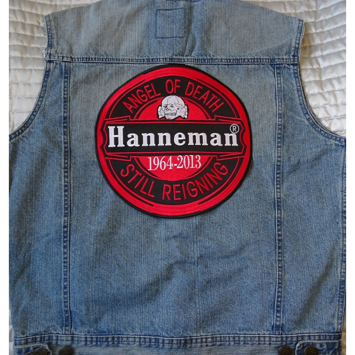 Slayer Angel of Death Jeff Hanneman 1964 - 2013 Still Reigning Big Embroidered Red Black White Skull BackPatch Patch Handmade