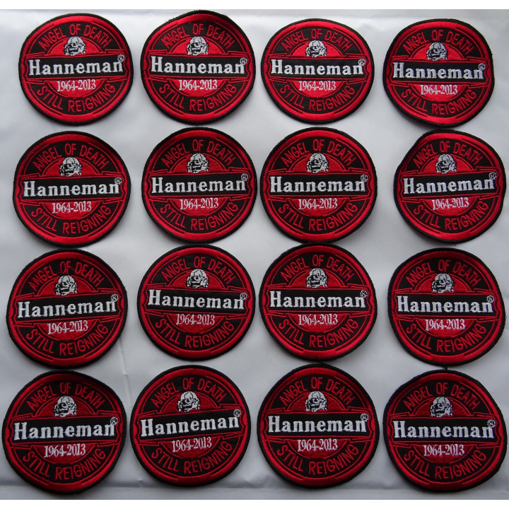 Slayer Angel of Death Jeff Hanneman 1964 - 2013 Still Reigning Embroidered Red Black White Skull Patch Handmade Limited !