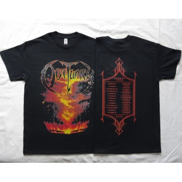 Obituary Dying Of Everything Europe Tour 2023 Official T-Shirt NEW! Florida Death Metal