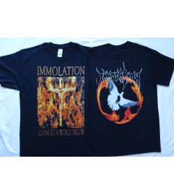 Immolation Close To A World Below Official Shirt Old Skull Death Metal