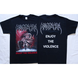 Massacra Official T-Shirt Enjoy The Violence Classic Thrash Death Metal From 1991 Classic Of The Genre