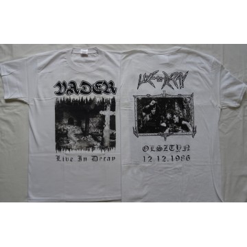 Vader Live in Decay First Demo 1986 Official T-Shirt Death Thrash Metal