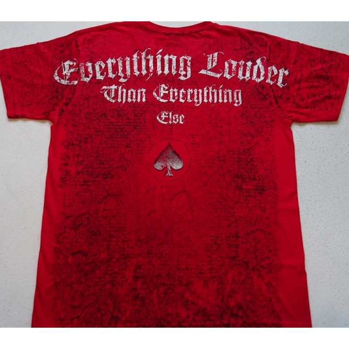 Motörhead Since 1975 Live To Win Totum Dependeat Everything Louder Than Everything Else Official Red All Print T-Shirt Lemmy