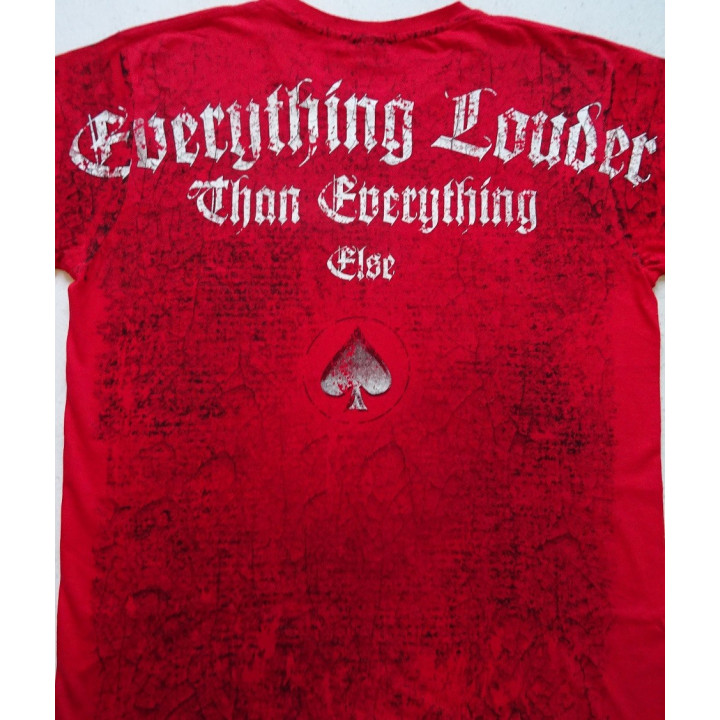 Motörhead Since 1975 Live To Win Totum Dependeat Everything Louder Than Everything Else Official Red All Print T-Shirt Lemmy