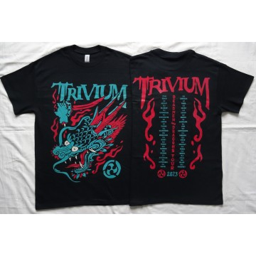 Trivium Dead Men and Dragons Tour 2023 Screaming Dragon Official T-Shirt DeadMen and Dragons Tour 2023
