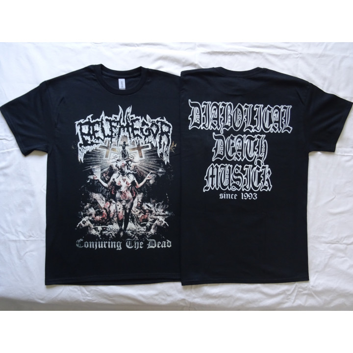 Belphegor Conjuring The Dead Official T-Shirt Diabolical Death Music Since 1993 Black Metal