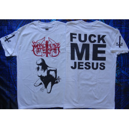 Marduk Fuck Me Jesus Official White T-Shirt Black Fucking Metal 