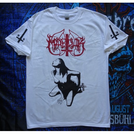 Marduk Fuck Me Jesus Official White T-Shirt Black Fucking Metal 