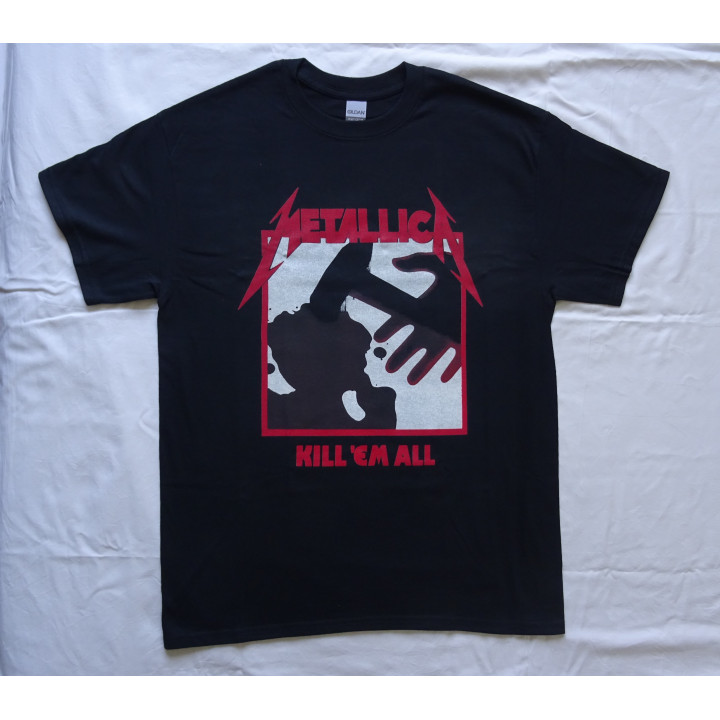 Metallica Kill 'Em All Official Original Black T-Shirt Classic Thrash Metal