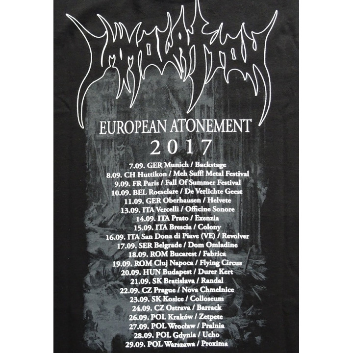 Immolation Atonement European Tour 2017 Official Hoodie Classic Death Metal Official Hoodie Offizieller Kapuzenpullover