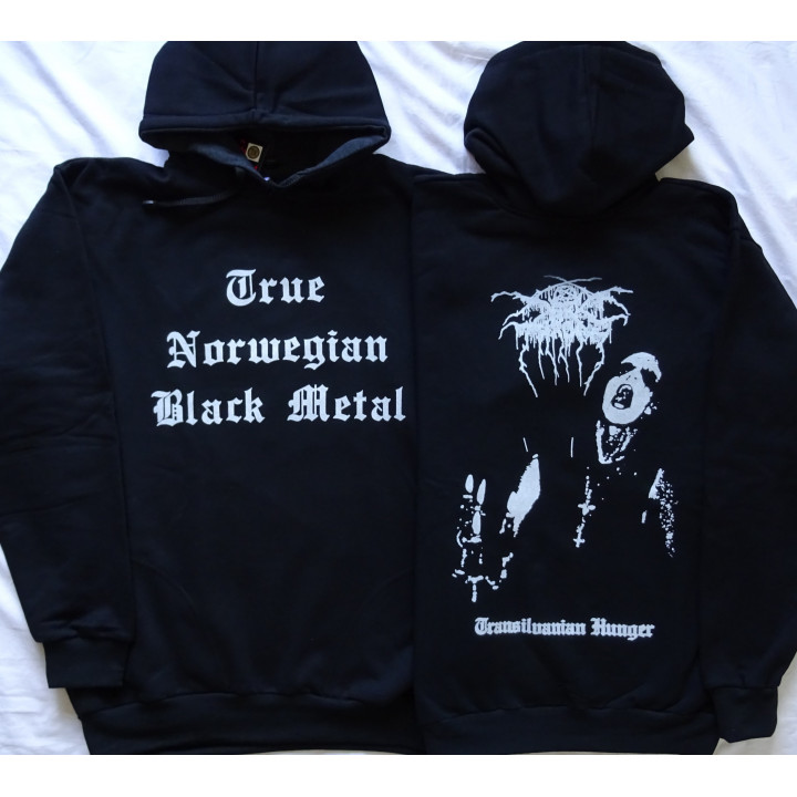 DarkThrone Transilvanian Hunger Dark Throne True Norwegian Black Metal Official Hoodie Kapuzenjacke All Size Alle Größe