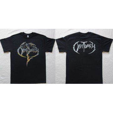 Obituary Logo Dragon Original Official Black T-Shirt 