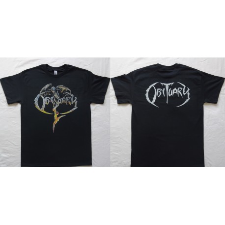 Obituary Logo Dragon Original Official Black T-Shirt 