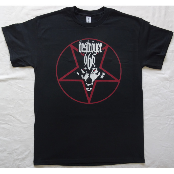 Deströyer 666 Wolfpack Destroyer 666 On Our Skin We Wear the Mark - Proudly Born A Breed Apart Official T-Shirt Black Death Thra
