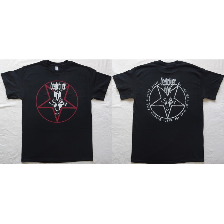 Deströyer 666 Wolfpack Destroyer 666 On Our Skin We Wear the Mark - Proudly Born A Breed Apart Official T-Shirt Black Death Thra