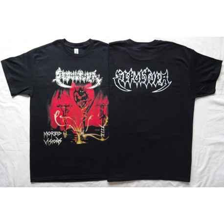 Sepultura Morbid Visions Old School 1986 Official Merchandise T-Shirt Thrash Death Metal 