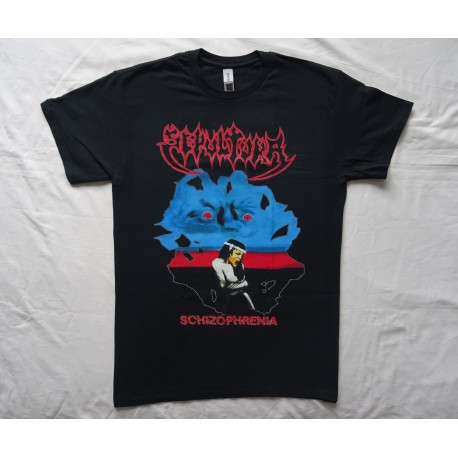 Sepultura Schizophrenia Old School 1987 Official Merchandise T-Shirt Thrash Death Metal 