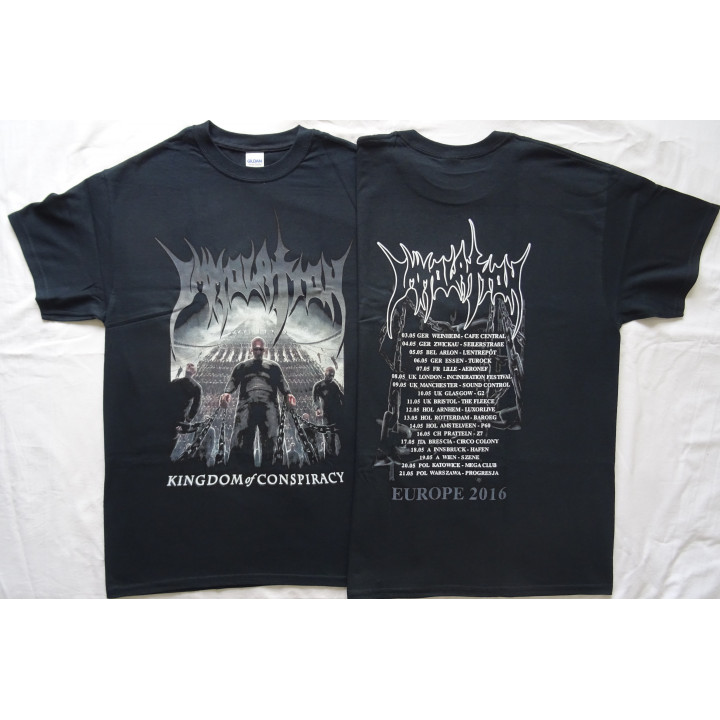 Immolation Kingdom of Conspiracy Europe Tour 2016 Official Merchandise T-Shirt Death Metal 