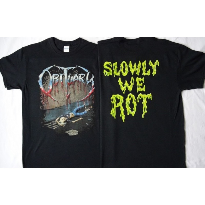 Obituary Classic Set Free Shipping Shirts Slowly We Rot Florida Death Metal Cause of Death The End Complete Official T-Shirt