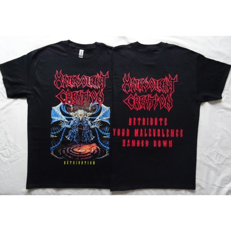 Malevolent Creation Retribution Official Death Metal T-Shirt Retribute Your Malevolence Handed Dawn