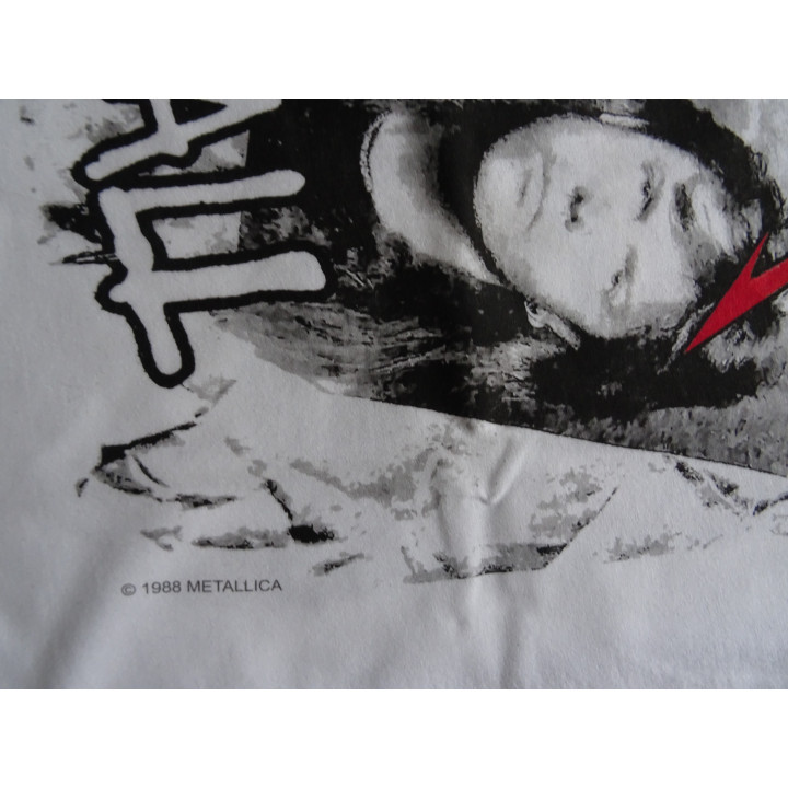 Metallica And Justice for All Longsleeve White / Black Sleeve Thrash Metal Kill ’Em All, Ride the Lightning, Master of Puppets