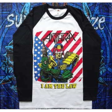 Anthrax I Am The Law Official Longsleeve Among the Living Thrash Metal The Big Four 