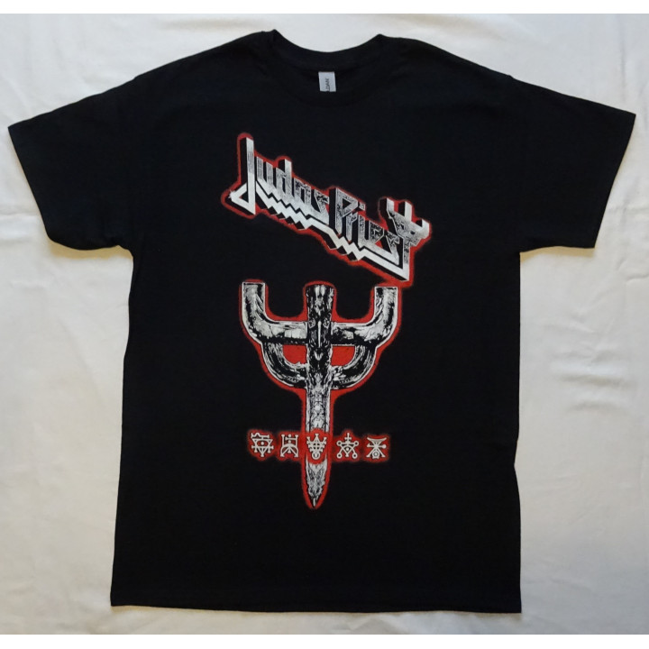 Judas Priest Invincible Shield Graphic Emblem City Official T-Shirt Classic Heavy Metal