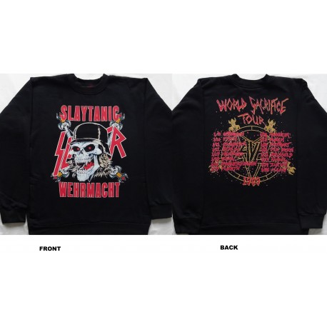 Slayer Slaytanic Wehrmacht World Sacrifice Tour 1989 Sweatshirt Blouse Pullover Bluse Thrash Metal Old Skull