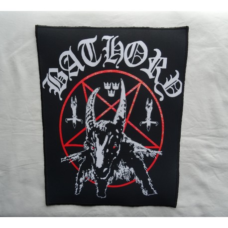 Bathory Goat 666 Black Metal Backpatch Giant BackPatch Patch Rückenaufnäher Aufnäher Ltd