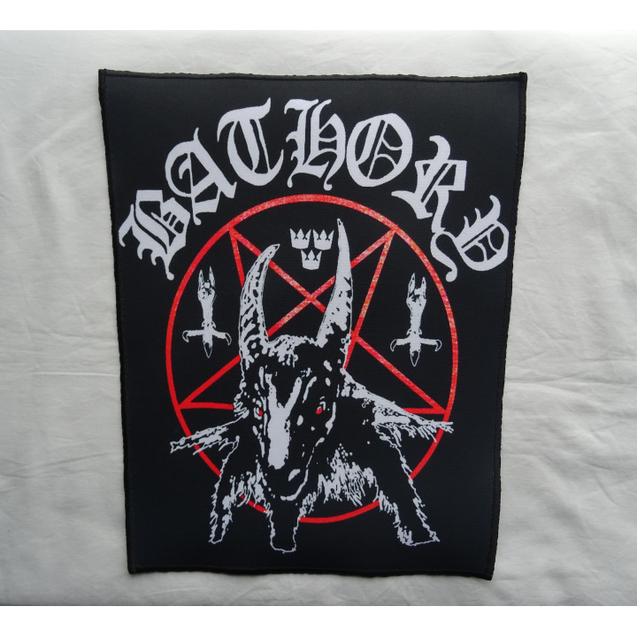 Bathory Goat 666 Black Metal Backpatch Giant BackPatch Patch Rückenaufnäher Aufnäher Ltd