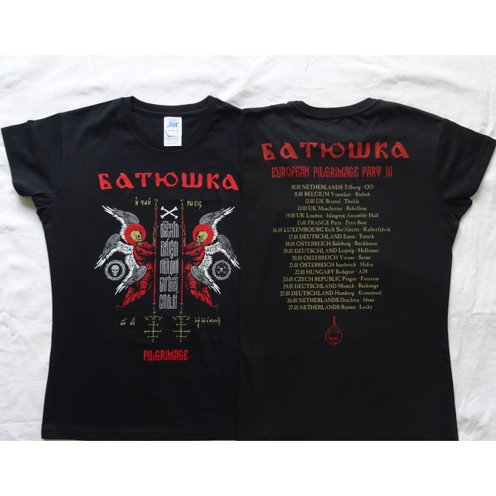 Batushka Litourgiya European Pilgrimage Part III Tour 2018 Girls Women Official T-Shirt