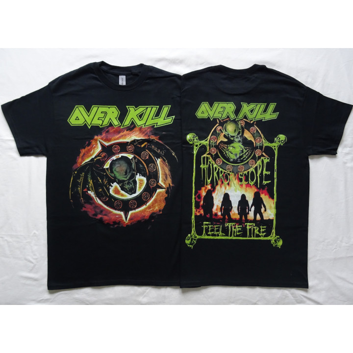 Overkill Horrorscope/Feel The Fire Official T-Shirt Legend Thrash Metal 