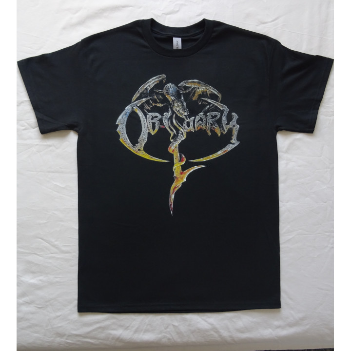 Obituary Logo Dragon Original Official Black T-Shirt Free Shipping 