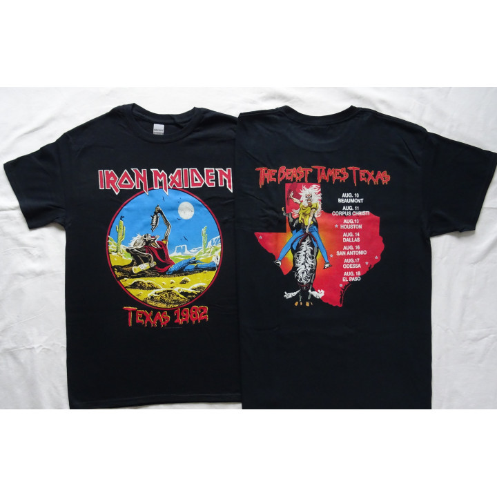 Iron Maiden The Beast Tames Texas 1982 Official T-Shirt