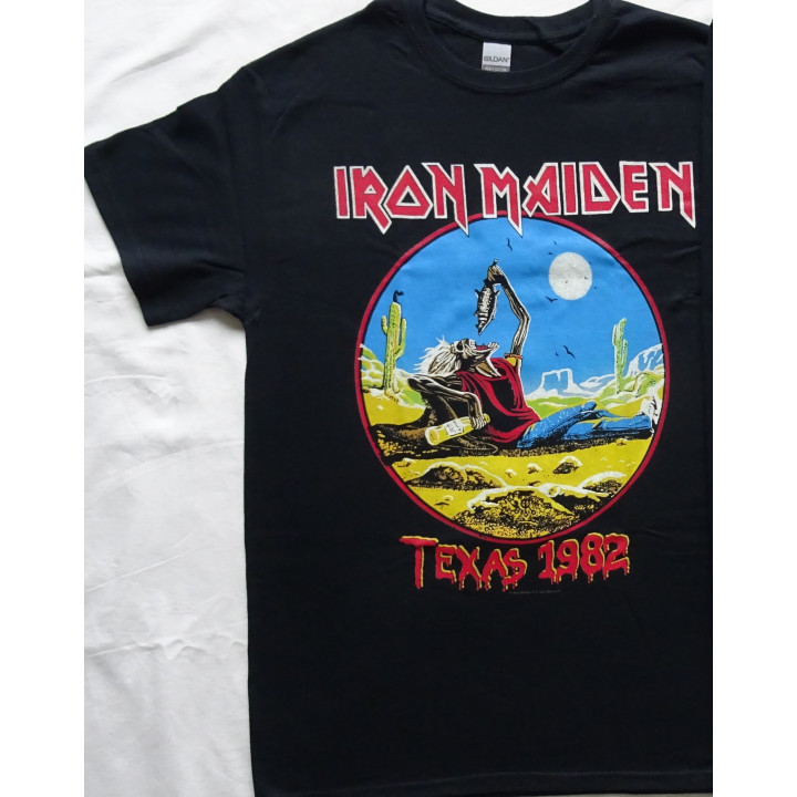 Iron Maiden Texas 1982 U.S.A. Tour Official T-Shirt Free Shipping 