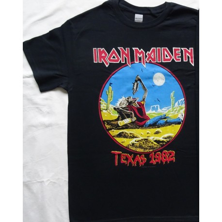 Iron Maiden Texas 1982 U.S.A. Tour Official T-Shirt Free Shipping 