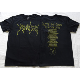 Immolation Acts of God Europe Tour 2024 Gold Logo Death Metal Free Shipping