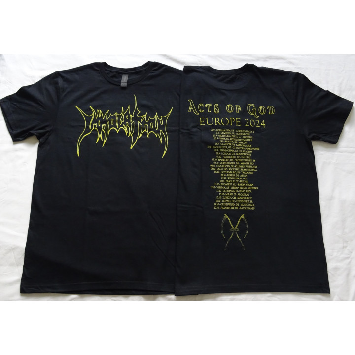 Immolation Acts of God Europe Tour 2024 Gold Logo Death Metal Free Shipping