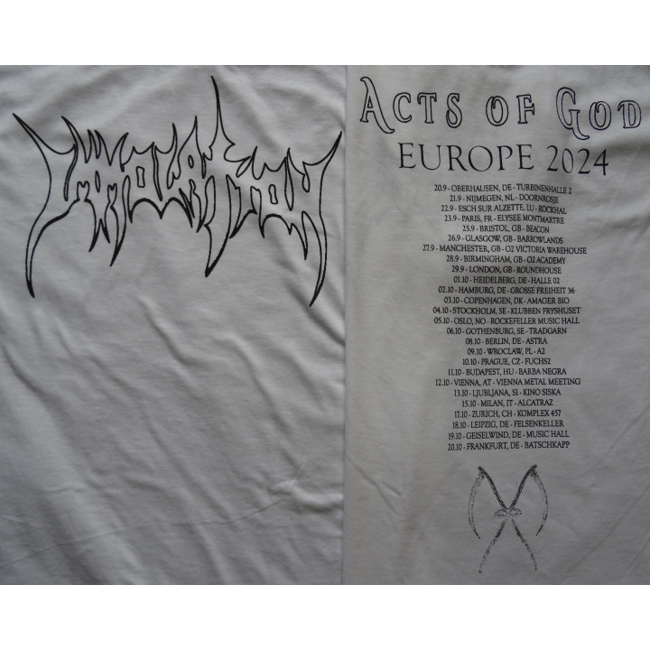 Immolation Acts of God Europe Tour 2024 Death Metal Free Shipping