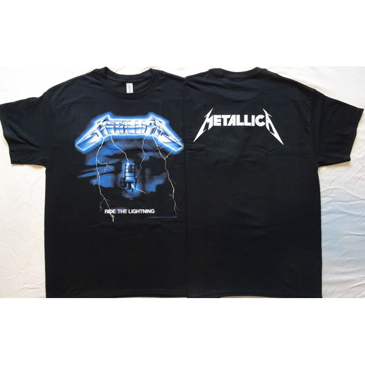 Metallica Ride the Lightning Official Original T-Shirt Classic Thrash Metal REAL PHOTO ! (NO PHOTO SHOP !)