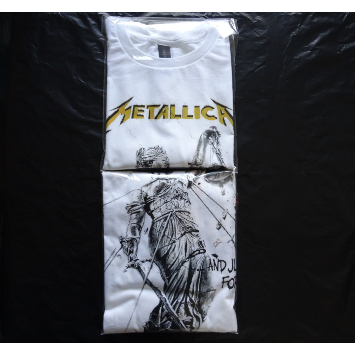 Metallica And Justice for All Official White Weiß T-Shirt Free Shipping Delivery Kostenlose Lieferung Thrash Metal Licensed PHD