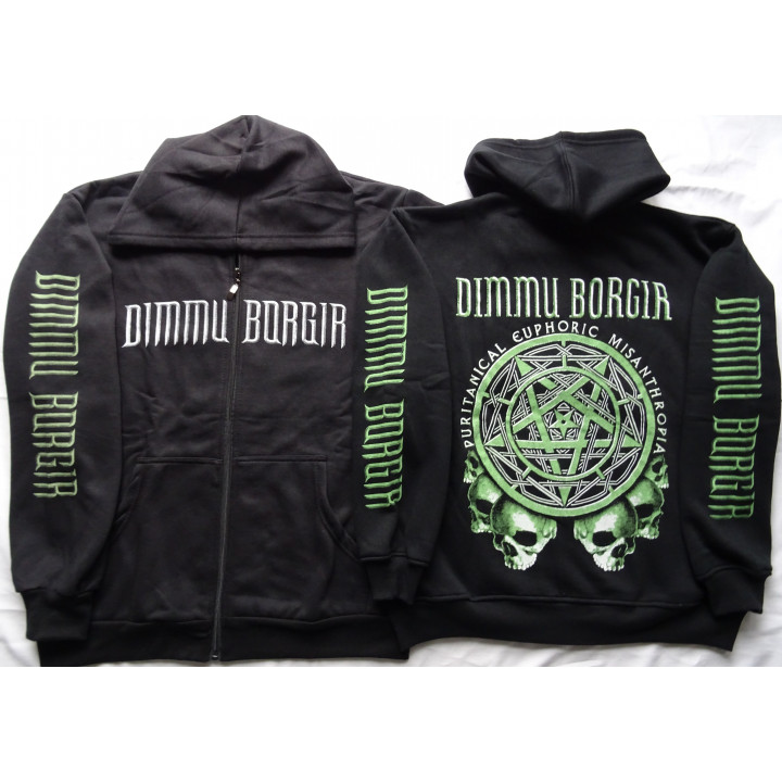 Dimmu Borgir Puritanical Euphoric Misanthropia Official Zipper Hoodie Offizieller Kapuzenpullover mit Reißverschluss Black Metal