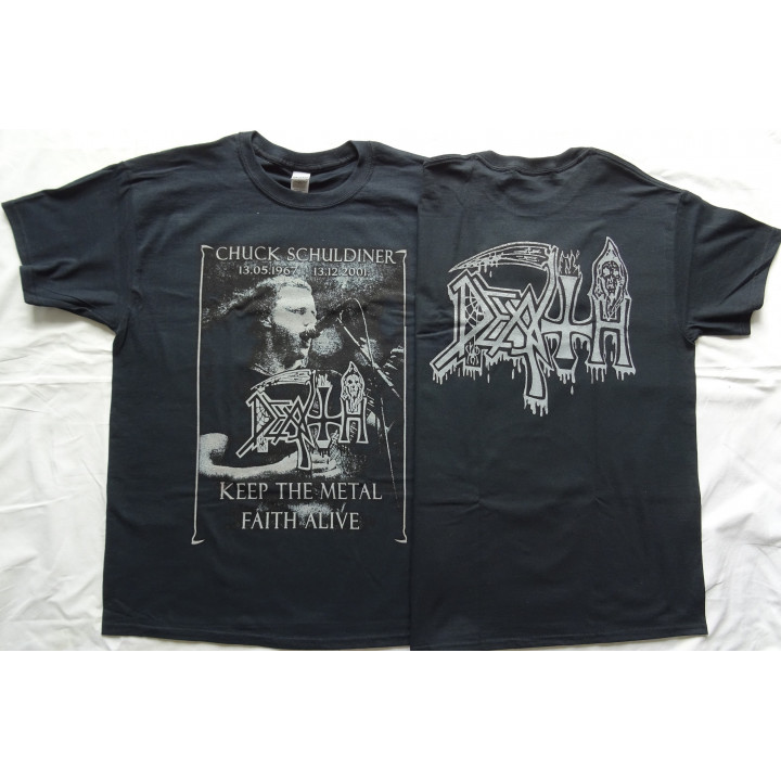 Death Keep The Metal Faith Alive Memory Chuck Schuldiner 13.05.1967 - 13.12.2001 UNIQUE OFFICIAL LIMITED T-SHIRT 