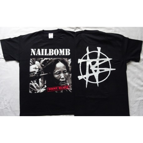 Nailbomb Point Blank Free Shipping Official T-Shirt Sepultura Cavalera Conspiracy, Soulfly Thrash Industrial Metal