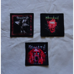 Morgoth Patch Set Resurrection Absurd, The Eternal Fall, Cursed+Free Patch Odium Backpatch Rückenaufnäher Aufnäher Death Metal